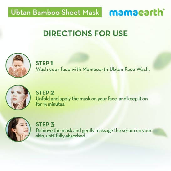 Mamaearth Ubtan Bamboo Sheet Mask with Turmeric & Saffron - 25 gm