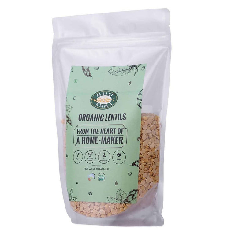 Millet Amma Organic Lentils Toor Dal - 500 gm