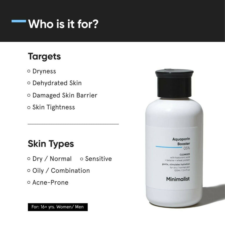 Minimalist Aquaporin Booster 05% Cleanser - 100 ml