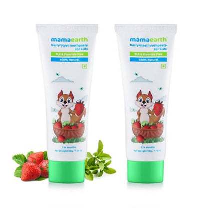 Mamaearth Berry Blast Kids Toothpaste For Promotes Healthy Teeth & Gums, Cleanses Teeth - 50 gm - Pack of 1