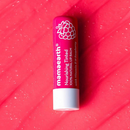 Mamaearth Vitamin E and Raspberry Tinted 100% Natural Lip Balm - 4 gm