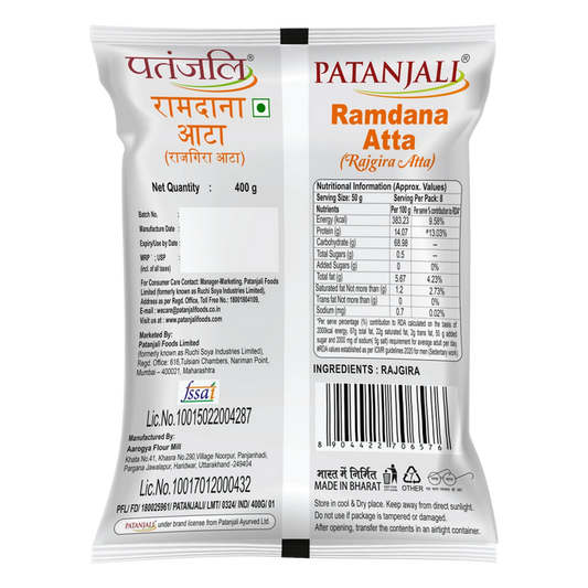 Patanjali Rajgira Atta (Ramdana Atta) - 400 gm