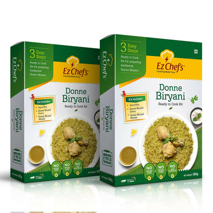 Ez Chef's Donne Biryani Kit - Bangalore's Famous Biryani - 305 gm - Pack of 2