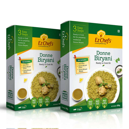 Ez Chef's Donne Biryani Kit - Bangalore's Famous Biryani - 305 gm - Pack of 2
