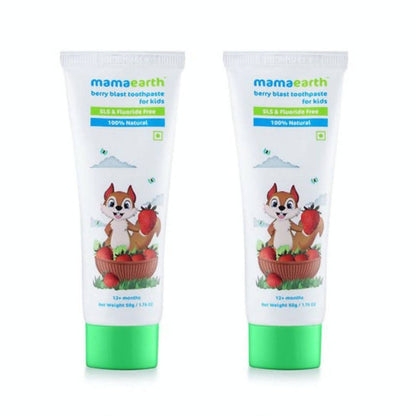Mamaearth Berry Blast Kids Toothpaste For Promotes Healthy Teeth & Gums, Cleanses Teeth - 50 gm - Pack of 1