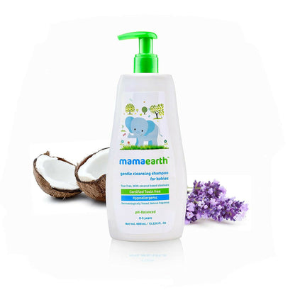 Mamaearth Gentle Cleansing Natural Baby Shampoo & Mamaearth Deeply Nourishing Natural Baby Wash - combo