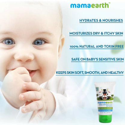 Mamaearth Moisturizing Baby Bathing Soap Bar & Milky Soft Natural Baby Face Cream & Gentle Cleansing Baby Shampoo - combo