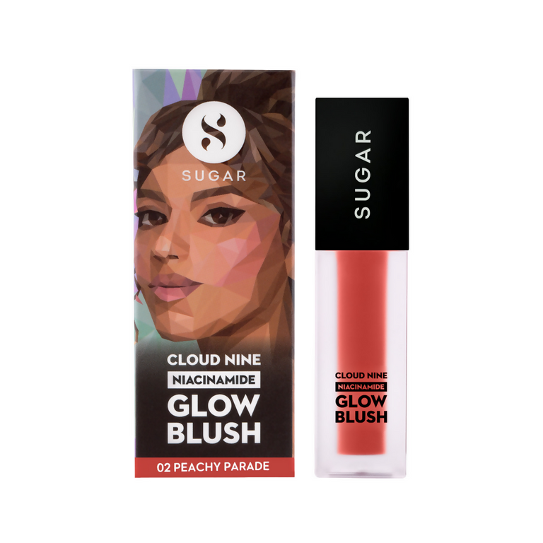SUGAR Cloud Nine Niacinamide Glow Blush - 02 Peachy Parade - 7.6 ml
