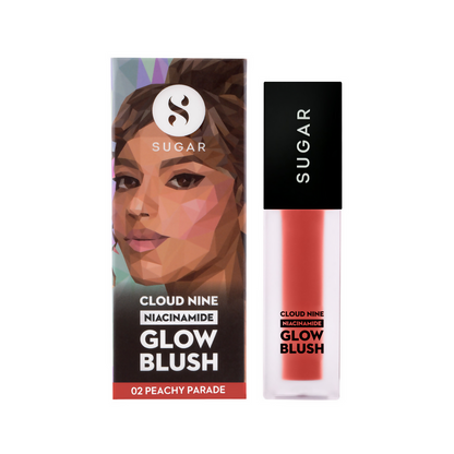 SUGAR Cloud Nine Niacinamide Glow Blush - 02 Peachy Parade - 7.6 ml