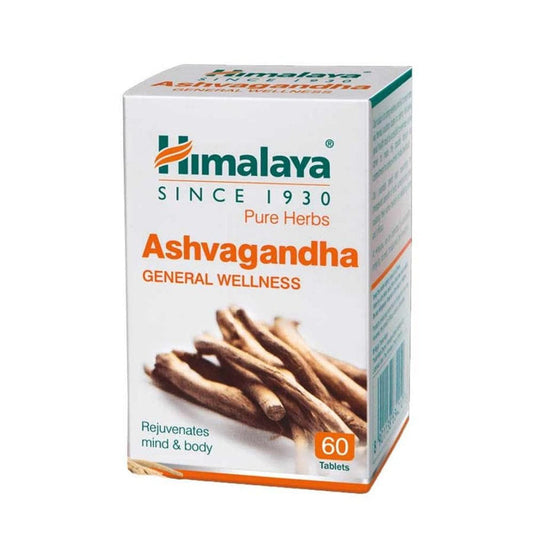 Himalaya Ashvagandha Tablets - General Wellness - 60 tabs - Pack of 1