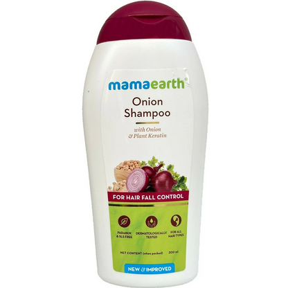 Mamaearth Onion Shampoo with Onion & Plant Keratin For Hair Fall Control - 100 ml