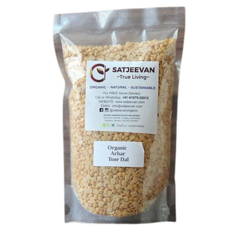 Satjeevan Organic Arhar Toor Dal - 500 gm