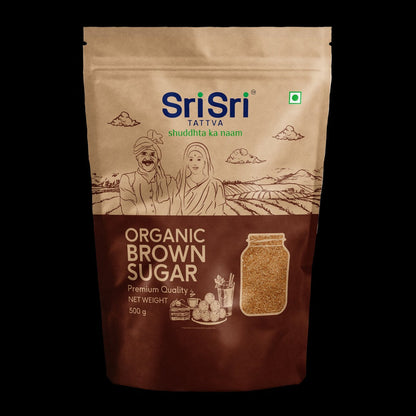 Sri Sri Tattva Organic Brown Sugar - 500 gm - Pack of 2