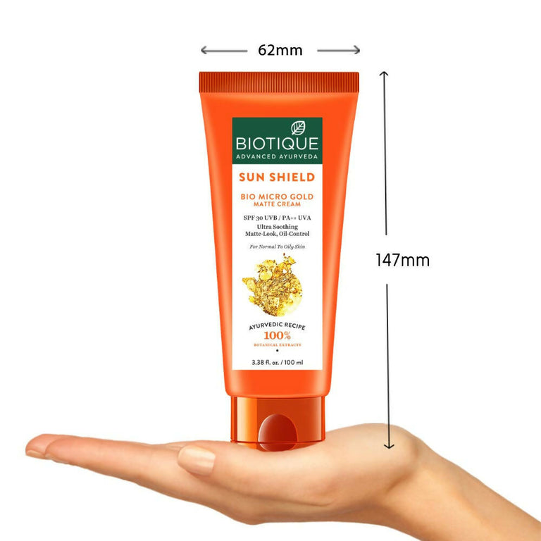 Biotique Bio Micro Gold Matte Cream Sunscreen SPF 30 - 100 ml