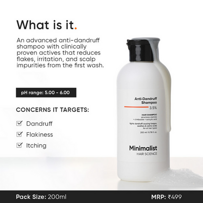 Minimalist Anti-Dandruff Shampoo 3.5% Salicylic Acid - 100 ml