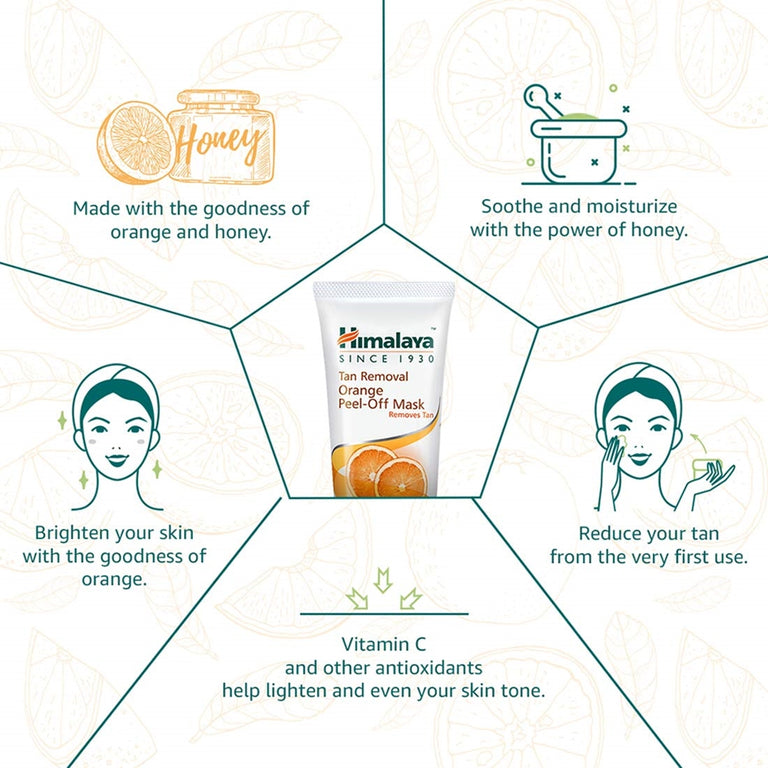Himalaya Herbals Tan Removal Orange Peel-Off Mask - 50 gm