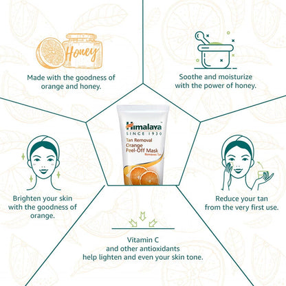 Himalaya Herbals Tan Removal Orange Peel-Off Mask - 50 gm