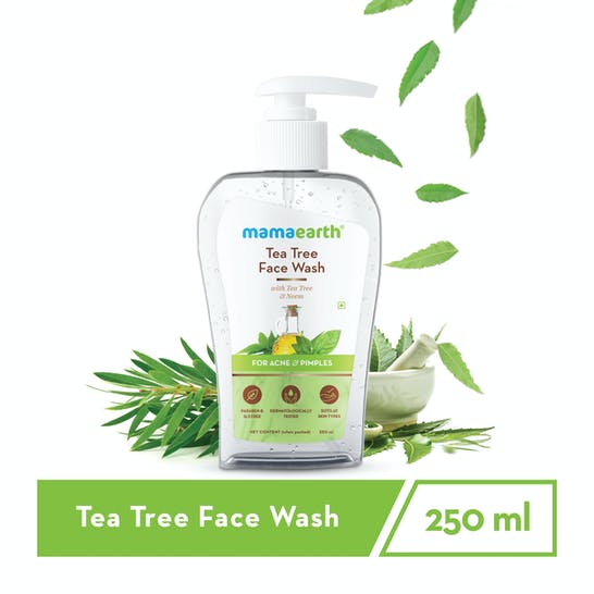 Mamaearth Tea Tree Face Wash for Acne & Pimples - 100 ml - Pack of 1
