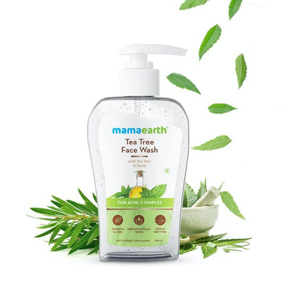 Mamaearth Tea Tree Face Wash for Acne & Pimples - 100 ml - Pack of 1