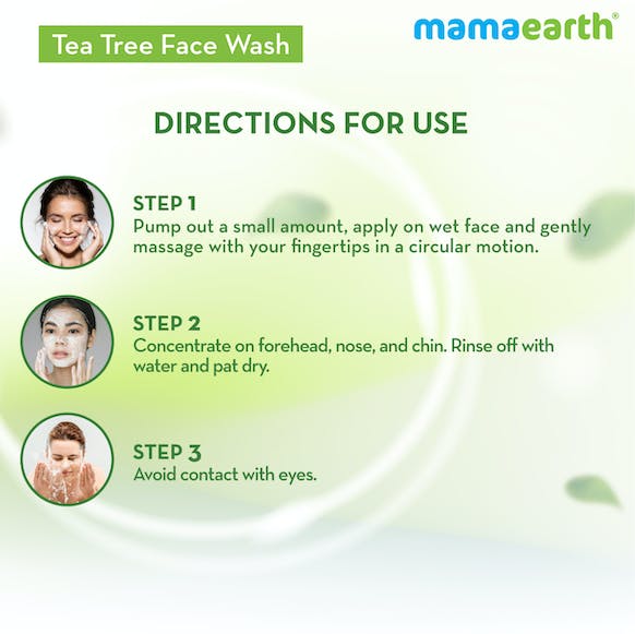 Mamaearth Tea Tree Face Wash for Acne & Pimples - 100 ml - Pack of 1