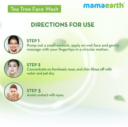 Mamaearth Tea Tree Face Wash for Acne & Pimples - 100 ml - Pack of 1