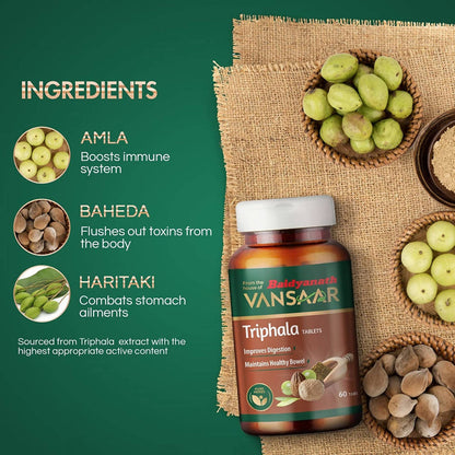 Baidyanath Vansaar Triphala Tablets - 60 Tabs