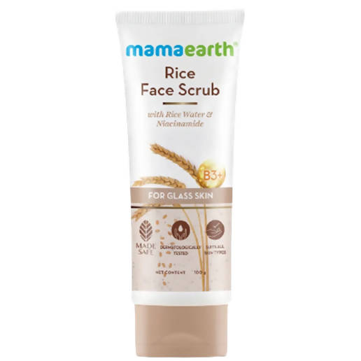 Mamaearth Rice Face Scrub With Rice Water & Niacinamide - 100 gm