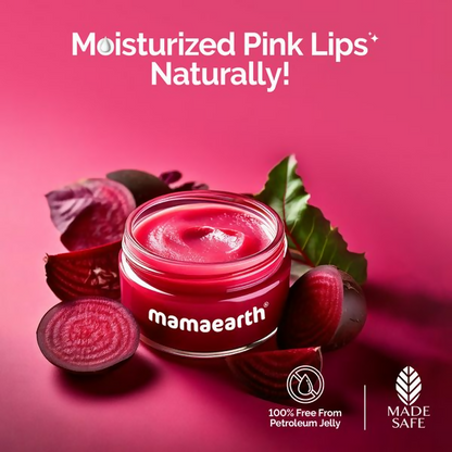 Mamaearth Beetroot Moisture Therapy Lip Balm with Beetroot & Hyaluronic Acid For Dry & Chapped Lips - 15 gm
