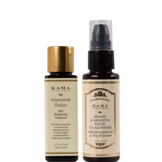 Kama Ayurveda Nalpamaradi Thailam & Rose Jasmine Face Cleanser Combo - (100 ml + 50 ml) Combo Pack