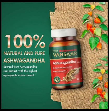 Baidyanath Vansaar Ashwagandha Tablets - 60 tabs