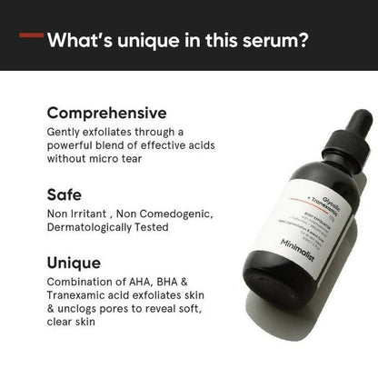 Minimalist Glycolic +Tranexamic 11% Body Exfoliator - 60 ml