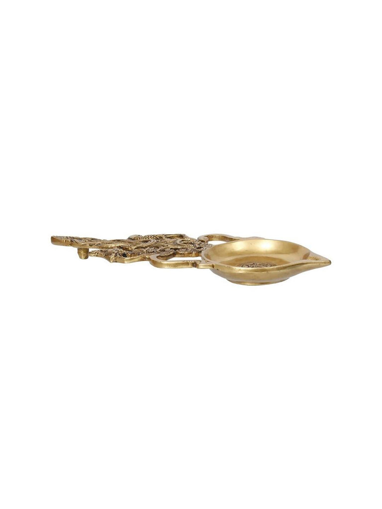 eCraftIndia Gold-Toned Carved Diya