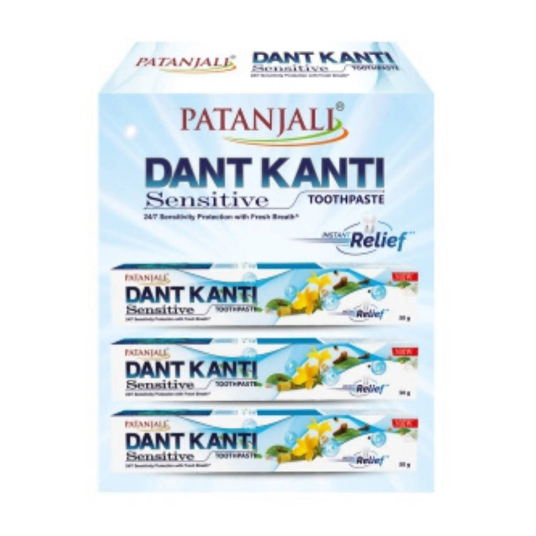 Patanjali Dant Kanti Sensitive Tooth Paste - 50 gm - Pack of 3