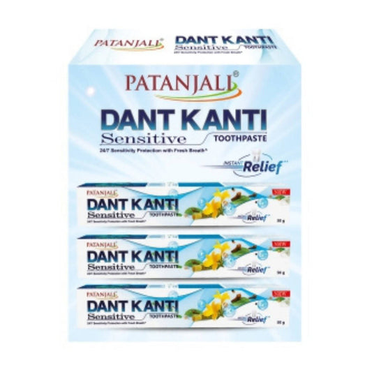 Patanjali Dant Kanti Sensitive Tooth Paste - 50 gm - Pack of 3