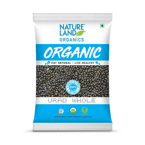 Nature Land Organics Urad Whole - 500 gm