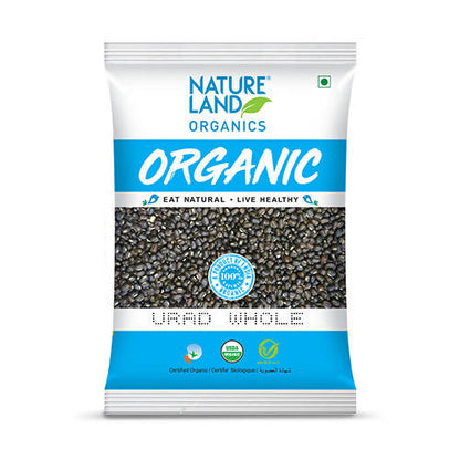 Nature Land Organics Urad Whole - 500 gm