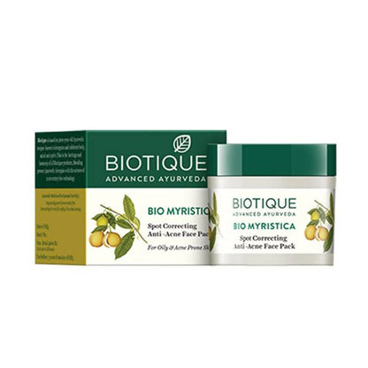 Biotique Advanced Ayurveda Bio Myristica Spot Correcting Anti Acne Face Pack - 20 gm