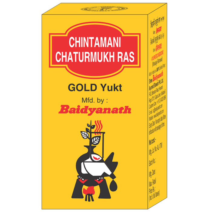 Baidyanath Chintamani Chaturmukh Ras Gold Yukt - 5 tabs