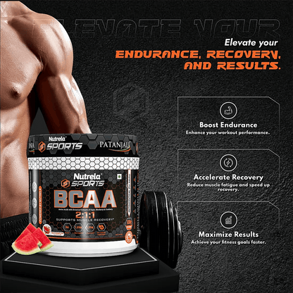 Patanjali Nutrela Sports BCAA Powder (Watermelon Flavour) - 300 gm
