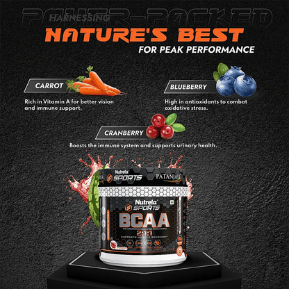 Patanjali Nutrela Sports BCAA Powder (Watermelon Flavour) - 300 gm