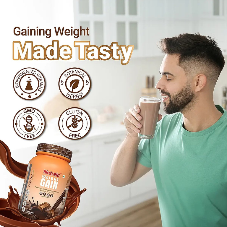 Patanjali Nutrela Weight Gain Chocolate Flavour - 500 gm
