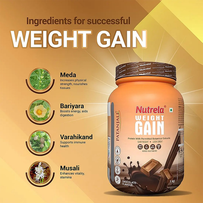 Patanjali Nutrela Weight Gain Chocolate Flavour - 500 gm
