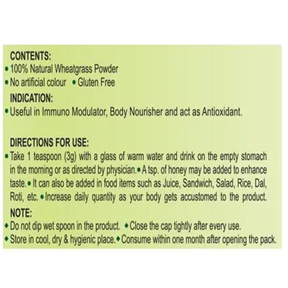 Patanjali Wheat Grass Powder - 100 gm - Pack of 1