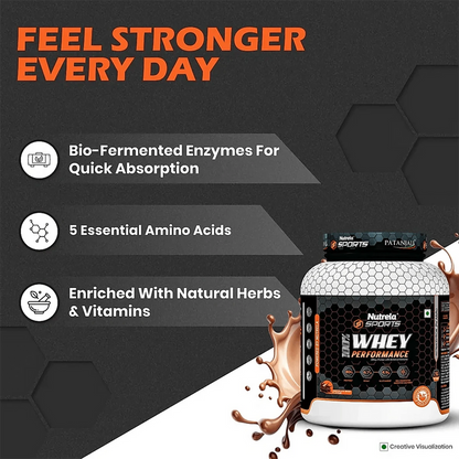Patanjali Nutrela Sports Whey Performance (Choc-irish) - 1 kg
