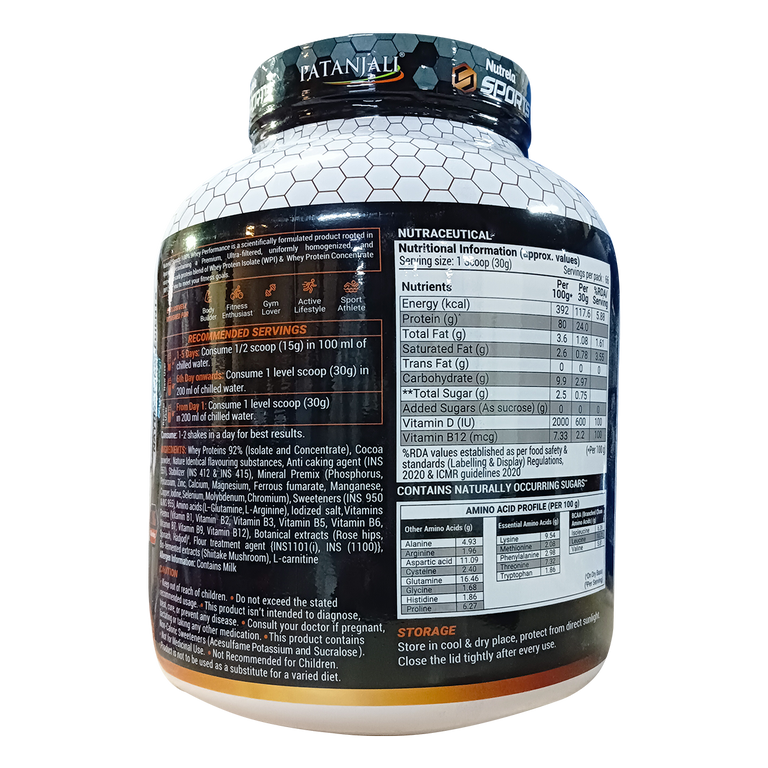 Patanjali Nutrela 100% Whey Performance Powder - 1 kg
