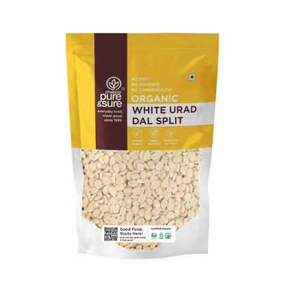 Pure & Sure Organic White Urad Dal Split - 500 gm
