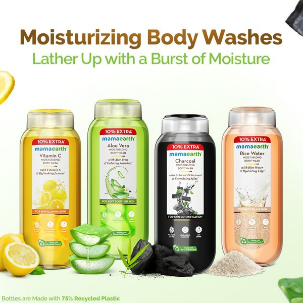 Mamaearth Vitamin C Moisturizing Body Wash with Vitamin C & Refreshing Lemon For Skin Illumination - 250 ml