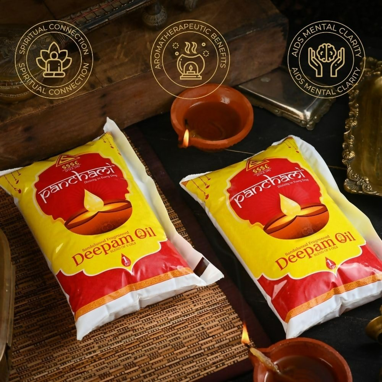 Panchami Sandalwood Fragranced Pooja Oil - 1000 ml