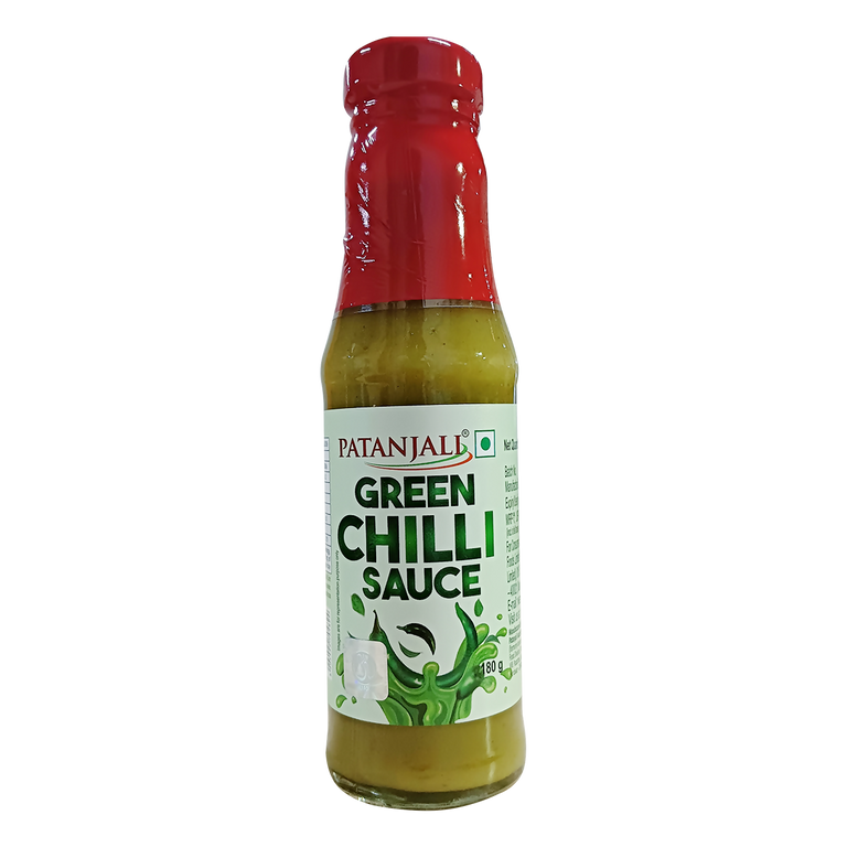 Patanjali Green Chilli Sauce - 180 gm - Pack of 2