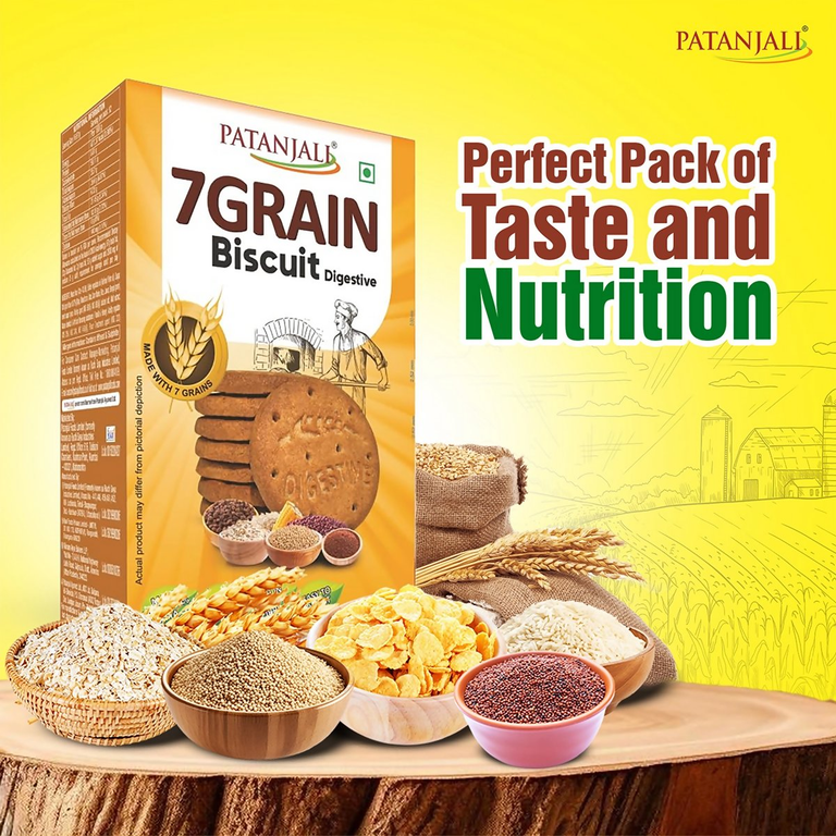 Patanjali 7 Grain Digestive Biscuit - 200 gm